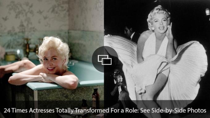 Michelle Williams, Marilyn Monroe 24 kartus aktorės visiškai pasikeitusios vaidmeniui: žiūrėkite vienas šalia kito esančias nuotraukas
