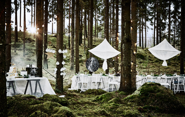 Beste Ikea-Hacks: Eine vom Wald inspirierte Dinnerparty