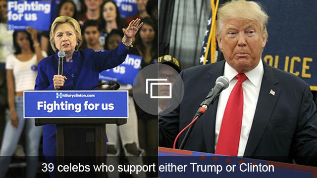 Promis, die Trump unterstützen, Clinton-Diashow