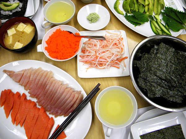 Rollen Sie Ihre eigene Sushi-Party