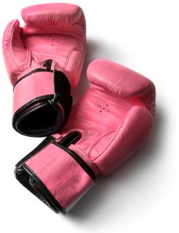 Roze bokshandschoenen