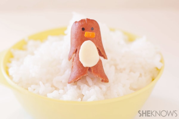 Pingwin hot dog bento