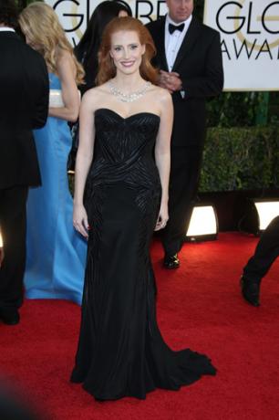Jessica Chastain na Złotych Globach 2014