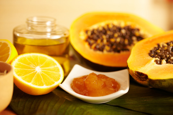Papaya y miel y cuidado de la piel