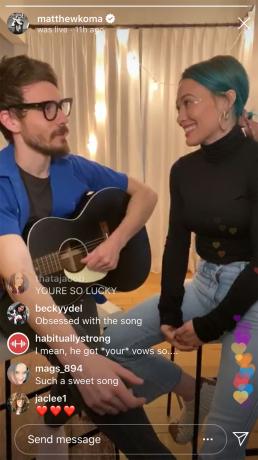 Matthew Koma färgar Hilary Duff Hair