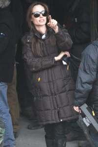 Angelina Jolie en el set