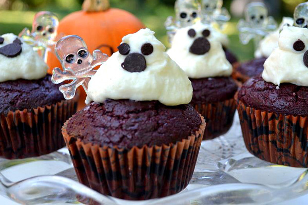 Halloween cupcakes, Boo-tiful spøgelser design