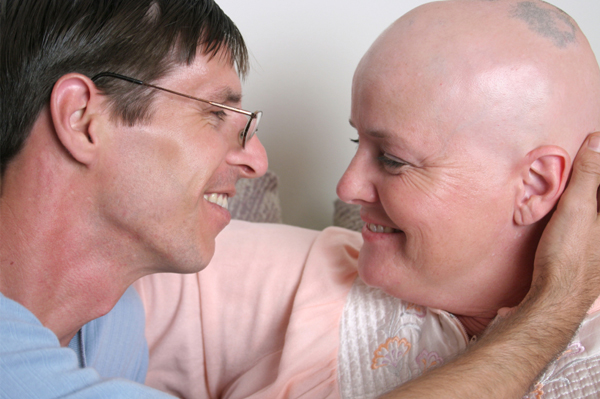 Pacient și soț cu cancer mamar