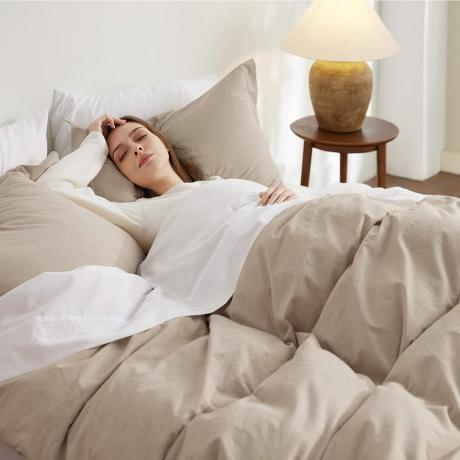 Bedsure-Bettwäsche aus gewaschener Baumwolle