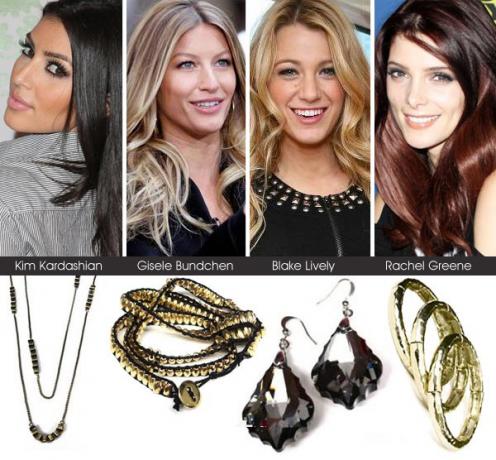 Wybór biżuterii Kim Kardashian, Gisele Bundchen, Blake Lively i Ashley Greene