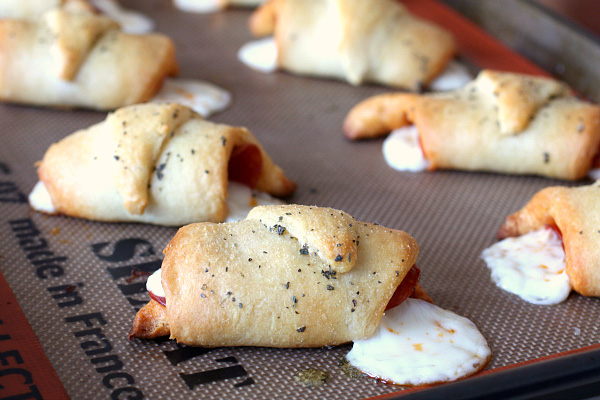 Pepperoni cheese stick roll ups