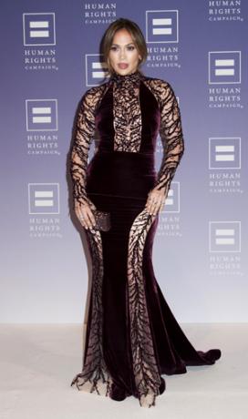 Jennifer Lopez per žmogaus teisių kampanijos vakarienę Vašingtone