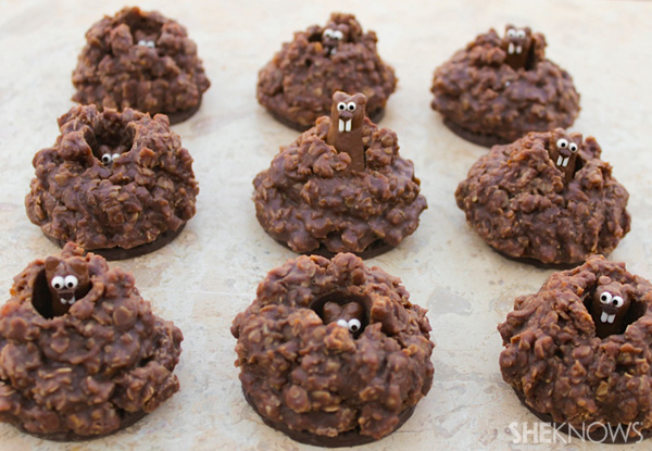 pop-up groundhog cookies