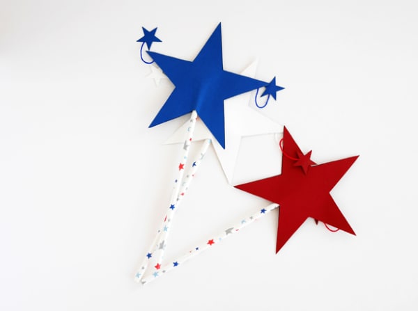 DIY patriotyczne różdżki gwiazd