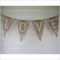 Burlap banner