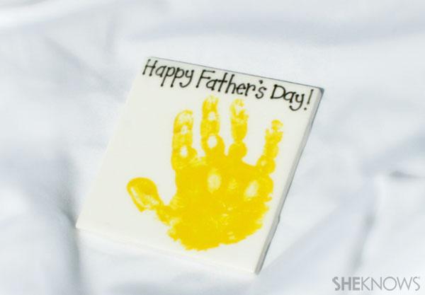 Fermacarte Handprint - Regalo per la festa del papà