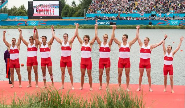 Kanadisches Herren-Ruderteam gewinnt Silbermedaille in London 2012