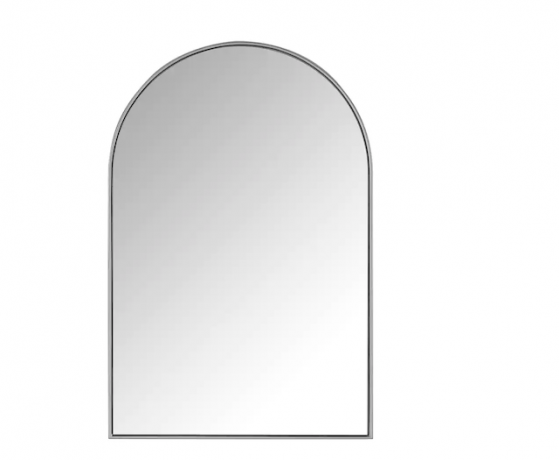 Srednje zaobljeno srebrno klasično akcentno ogledalo
