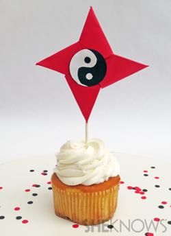 Ninja პარტიის cupcake ტოპერსები