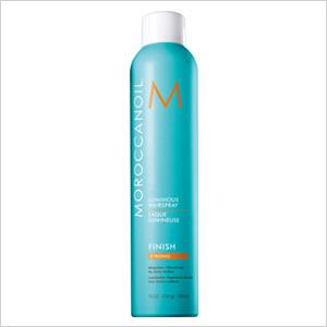 รับรูปลักษณ์: Moroccanoil Luminous Hairspray Strong (morrocanoil.com, $ 22)