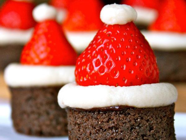 Gigitan brownies santa