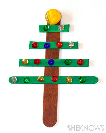 Craft stick vánoční stromeček