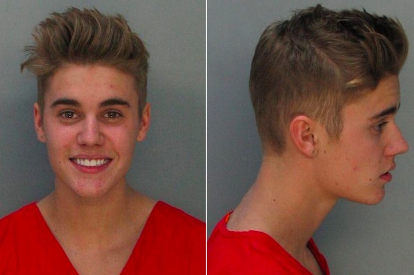 Justin Bieber mugshot