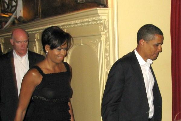 Die Obamas gehen ins Theater