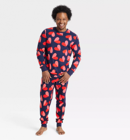 Target Walentynkowa rodzinna piżama w kształcie serc dla mężczyzn