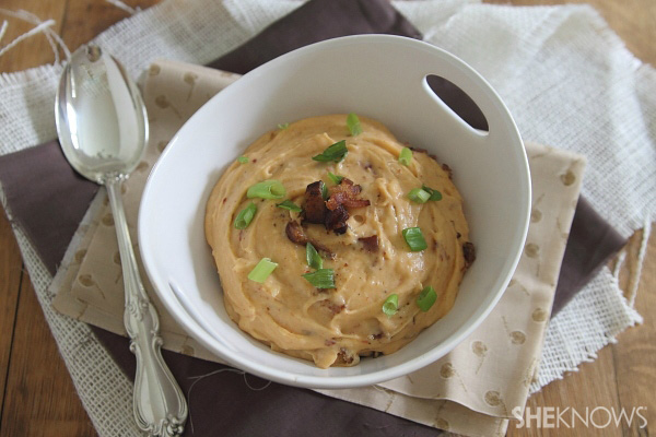 Purée de pommes de terre au bacon épicé