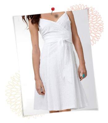 Bílé sluneční šaty, 100 dolarů v JcPenny