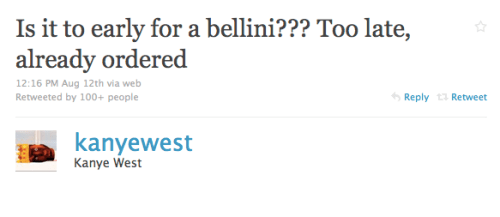 Hat Kanye West die Bellini bestellt oder nicht? 
