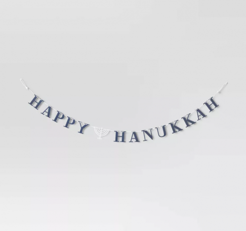 Slieksnis Happy Hanukash metāla reklāmkarogs