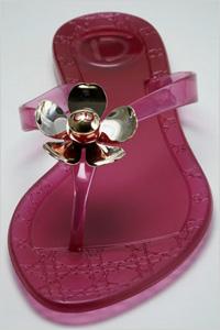 Sandály: Dior jelly blossom tanga sandály