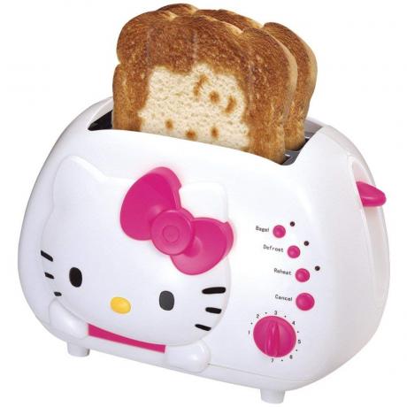 Hello Kitty 2 szelet kenyérpirító, hideg tapintású külsővel