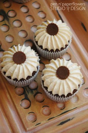 Csokoládé mogyoróvajas cupcakes