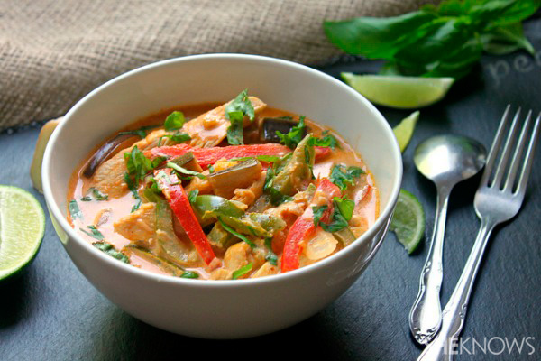 Receta tailandesa de pollo al curry