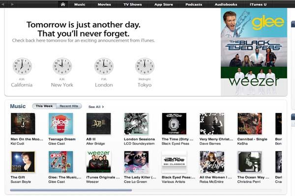 Apple iTunes paziņojums otrdien, novembrī. 16
