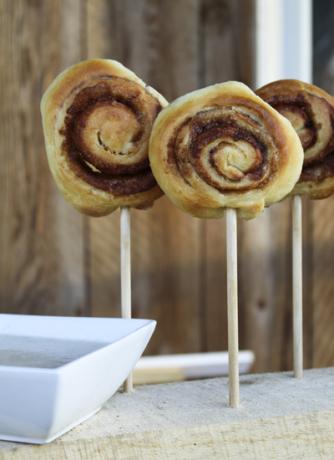 Zimtschnecken am Stiel