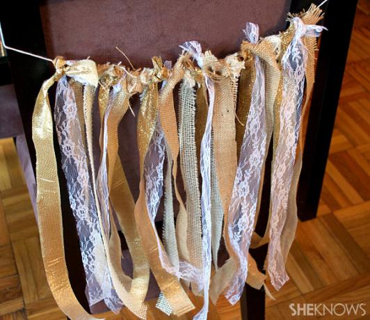 DIY jute, bånd og blonderkrans | Sheknows.com - sluttresultat