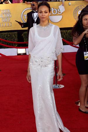 SAG Awards แต่งตัวแย่ที่สุด -- Zoe Saldana