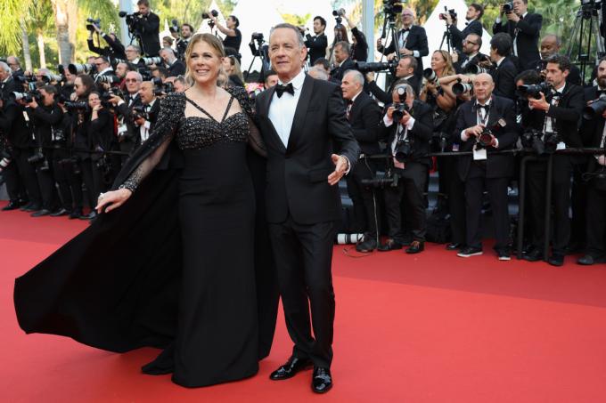 CANNES, FRANCE 23 พฤษภาคม: Rita Wilson และ Tom Hanks เข้าร่วมพรมแดง 