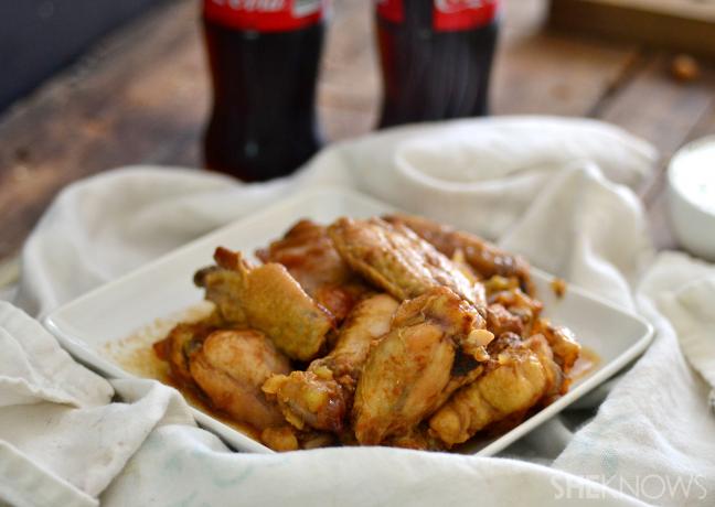 Кока-кола куриные крылышки с французским луком