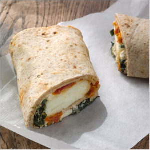 Wrap de espinacas y queso feta en Starbucks