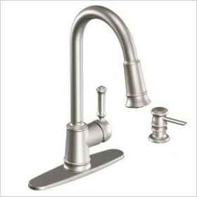 Faucet dapur satu pegangan Moen Lindley