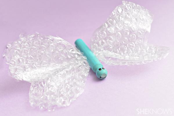 Bubble wrap sommerfugl