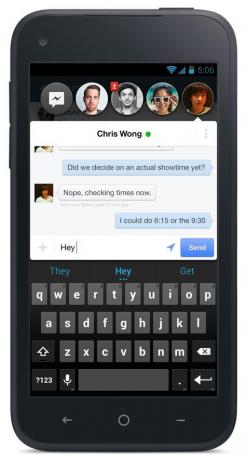 Facebook Home chat