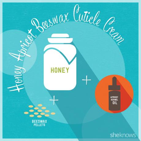 Honig-Aprikose-Bienenwachs-Nagelhautcreme, vom Spa Week Blog