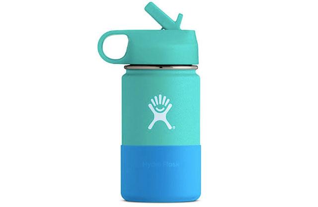 Butelka na wodę dla dzieci Hydro Flask ze słomką w kolorze miętowym i niebieskim