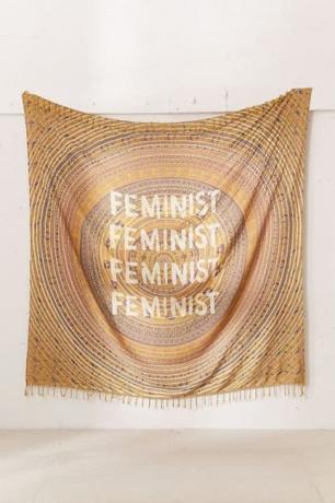 Cenově dostupná výzdoba na koleji, feministická nástěnná tapiserie